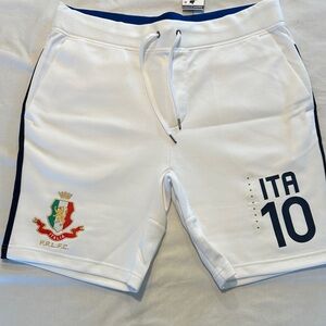 Men's Italia Polo White Shorts
